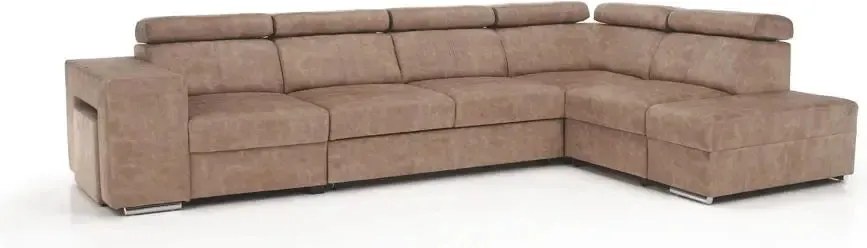 Ülőgarnitúra, bézs, jobbos, MALAGA BIG