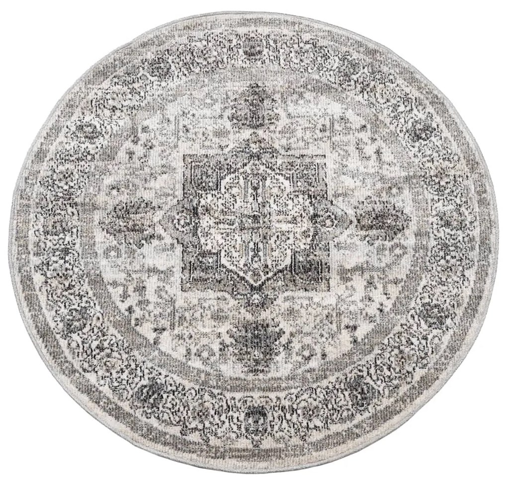 ARBIZU többszínű vintage stílusú bel-/kültéri szőnyeg Ø 120 cm