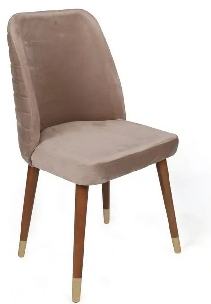 Hugo Beige and Walnut étkezőszékek, 2 db