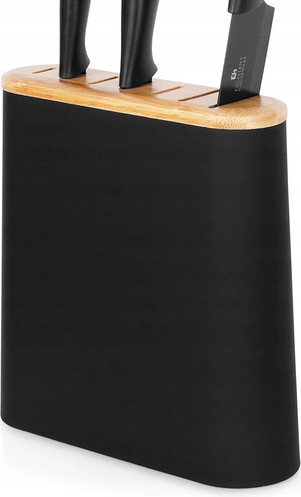 Késtartó Állvány Blokk Univerzális Rendszerező Rekesszel Fekete Betét