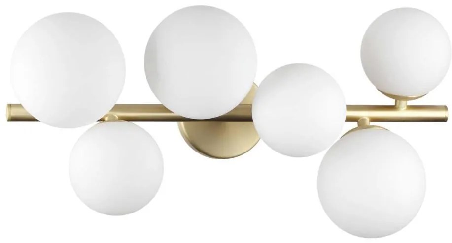 Ideal Lux - LED Felületre szerelhető csillár PERLAGE 6xG9/3W/230V 49 cm arany/fehér