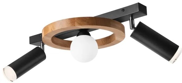 Spotlámpa OTIS 1xG9/5W/230V + 2xE27/15W/230V tölgy