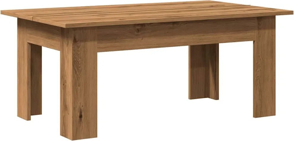 vidaXL dohányzóasztal kézműves tölgy 100x60x42 cm gépelt fa