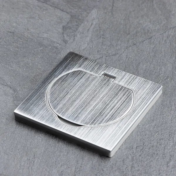 Brilagi - Kültéri beépített padló aljzat IP55 matt króm négyzet