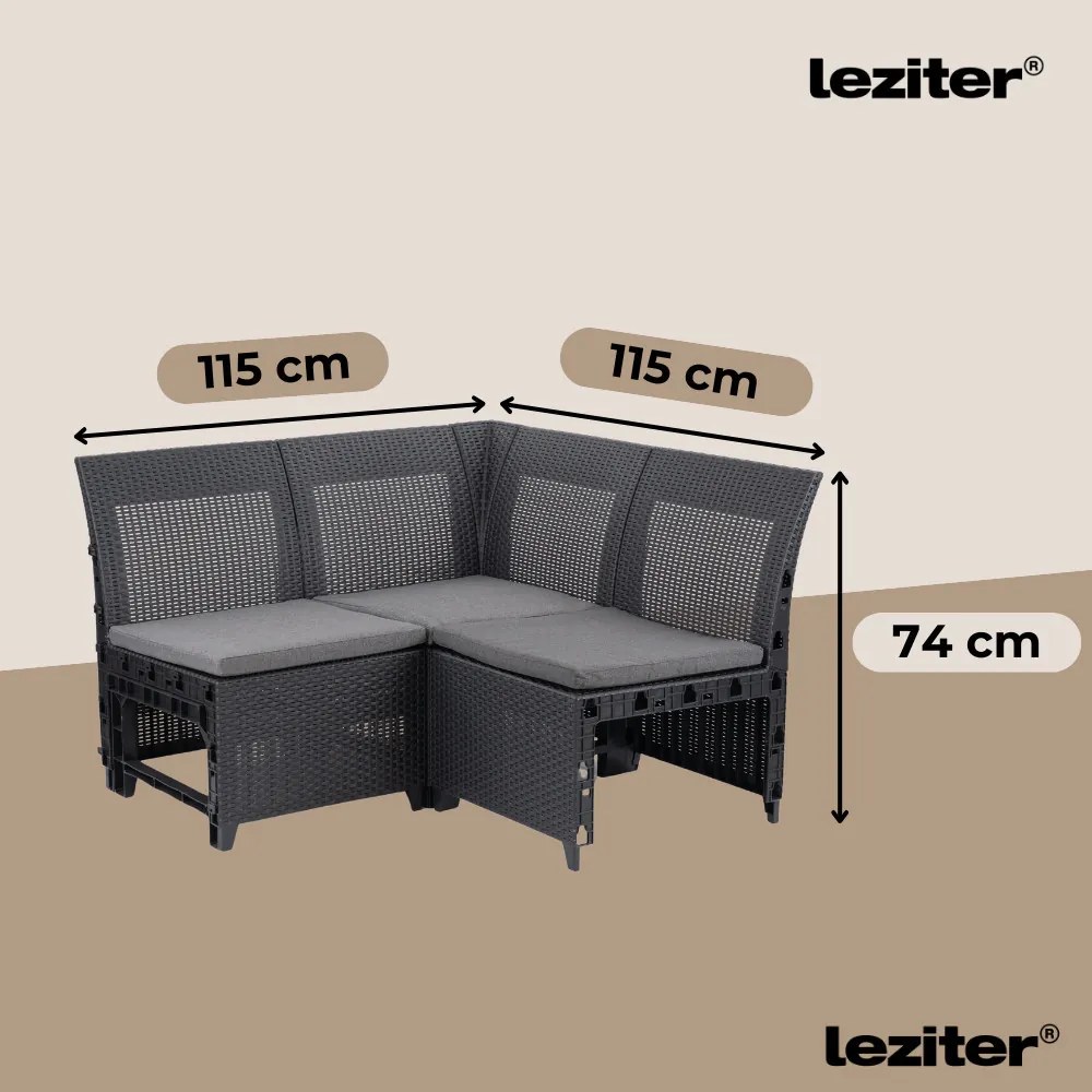 Claire VIII 5 személyes sarokgarnitúra párnatartós asztallal