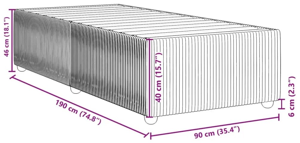 sötétszürke szövet egyszemélyes ágykeret