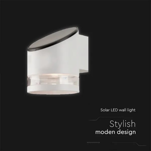 LED Kültéri napelemes fali lámpa LED/1W/3,7V 3000K IP54 fehér