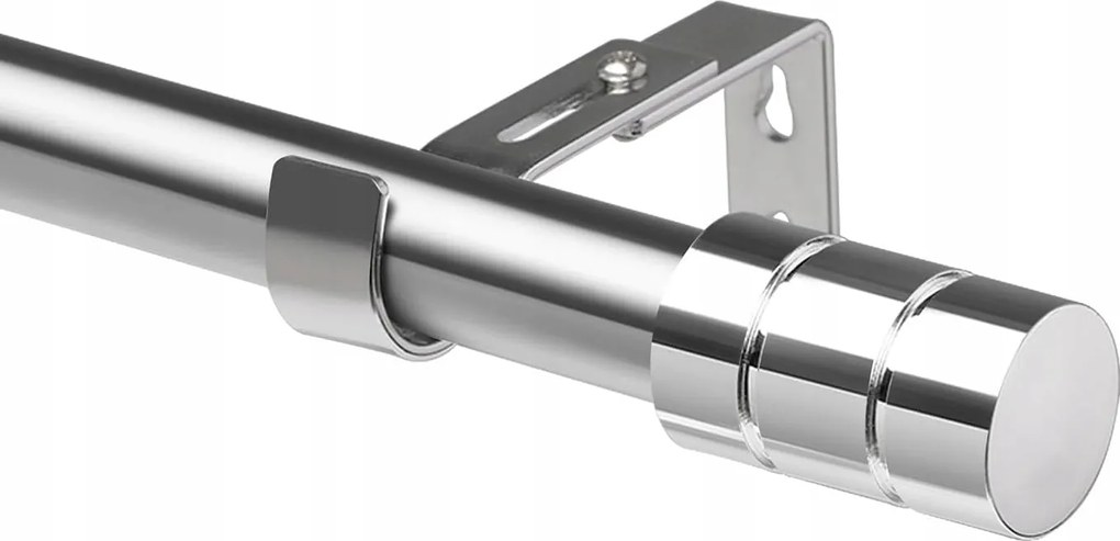 Rozsdamentes acél függönykarnis, állítható függönyrúd 94-132 cm ezüst