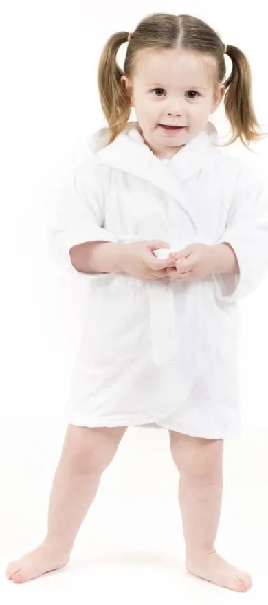 Fehér pamut gyerek fürdőköpeny, méret 0-12 hónapos korig - Tiseco Home Studio