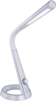 Globo 58376S Asztali lámpa fehér flexibilis szárral. USB csatlakozás, RGB színváltó funkció. Színhőmérséklet váltás 4000/6500/3000K, MxSzxH:343x183x640, tartozék: 1xLED 8W 230V, 45-460lm