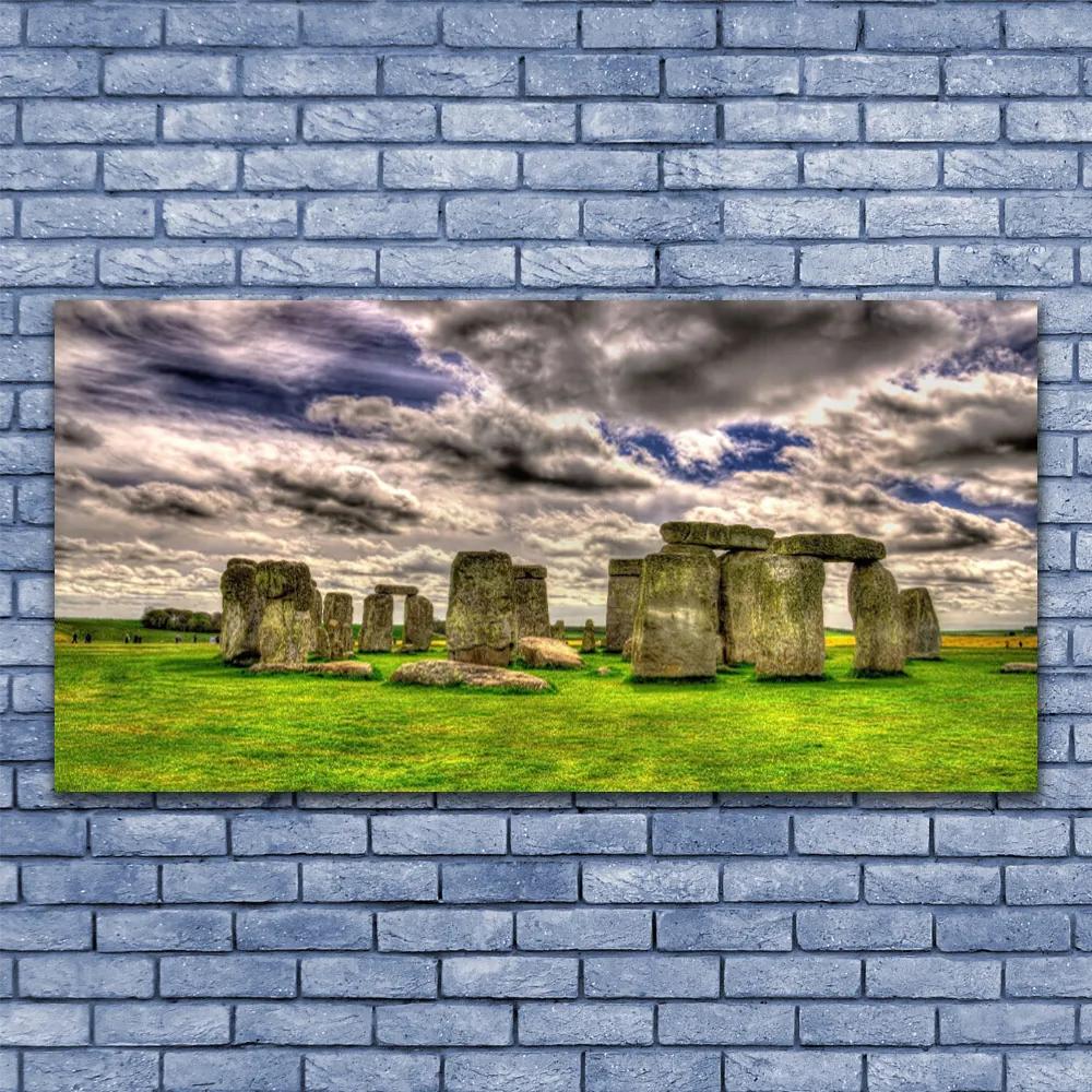Üvegkép Stonehenge Tájkép 125x50 cm