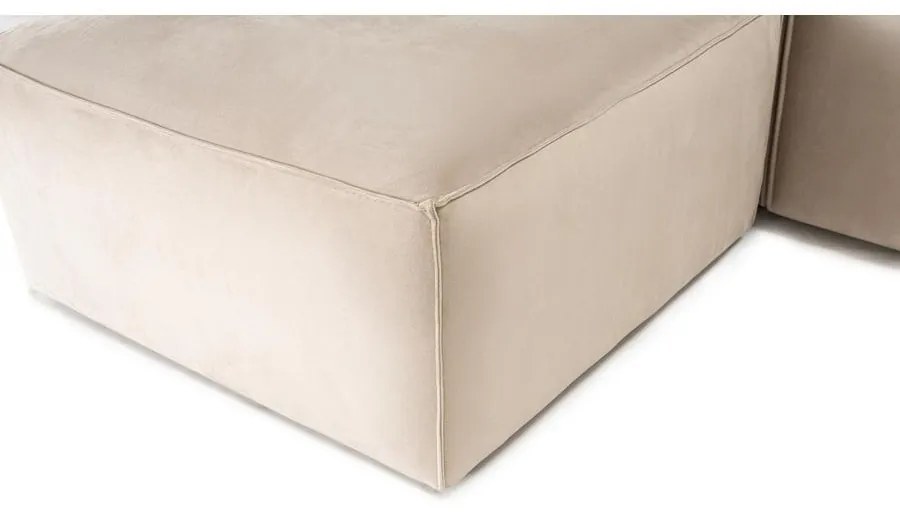 Sarokkanapé Lora (L1-O1-1R-POUFFE ) - Krém