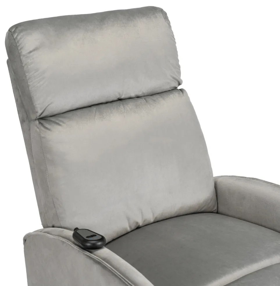 Elektromosan Vezérelhető TV és Relaxfotel Szürke Színben. Felállást Segítő Funkcióval. COLTON