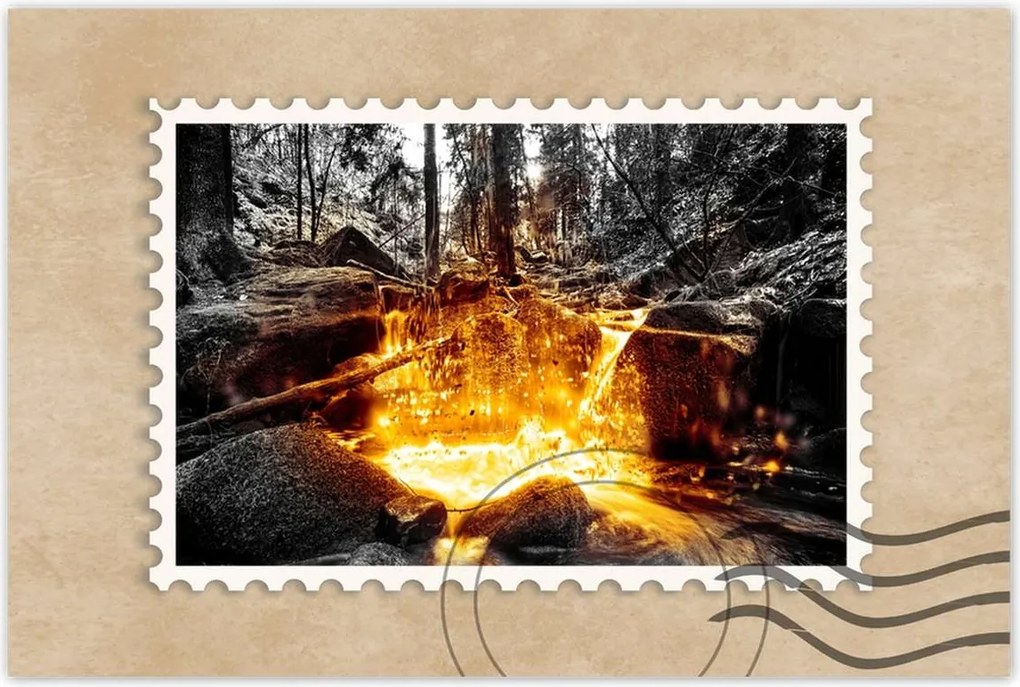 Poszterek 120x80 Hegyi folyó Tájkép