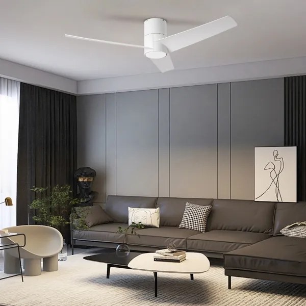 ZEVENTI - LED mennyezeti ventilátor BARROSA LED/18W/230V Wi-Fi Tuya fehér + távirányító