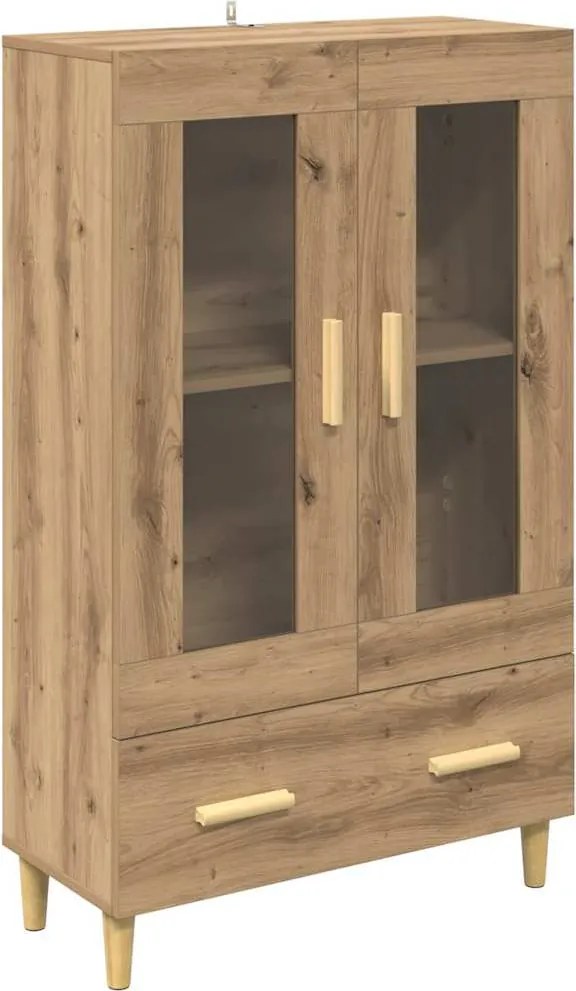 vidaXL Magasfiú fiókkal Artisan tölgy 70 x 31 x 115 cm Faanyag