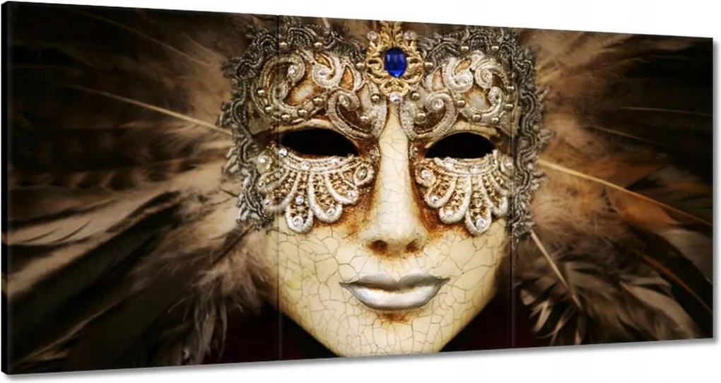 Vászonkép 60x30 Velencei maszk