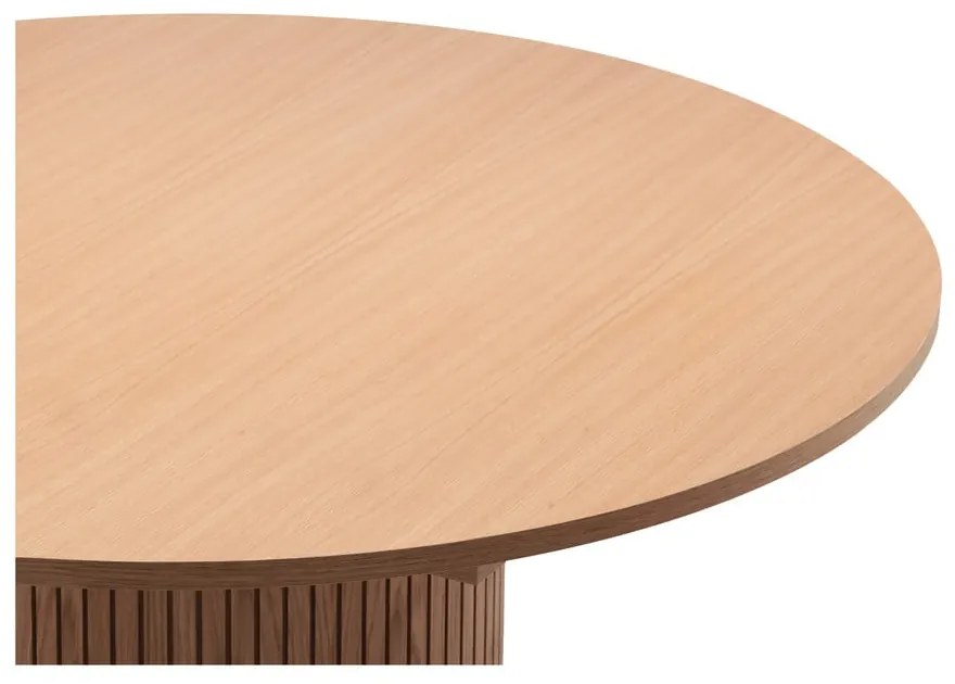 Kerek bővíthető étkezőasztal tölgyfa dekorral ø 115 cm Malaga – Bonami Selection