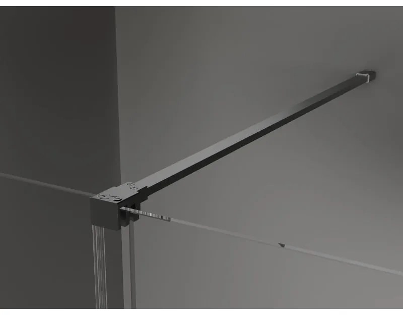 Mexen Velar, tolóajtós zuhanykabin 110 x 70 cm, 8mm szürke üveg, polírozott grafit, 871-110-070-41-95