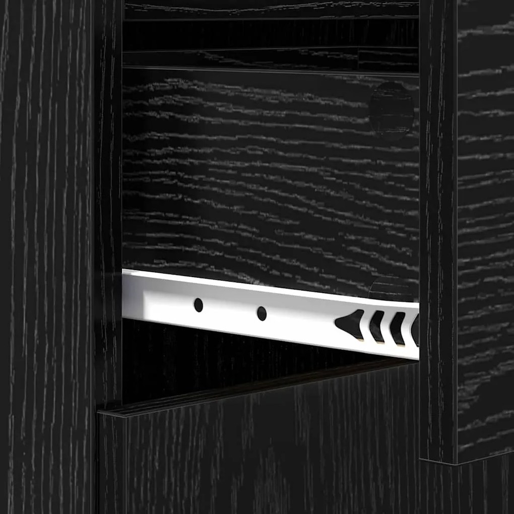 Széf fiókkal Musta tammi 42.5 x 40 x 93 cm Faanyag