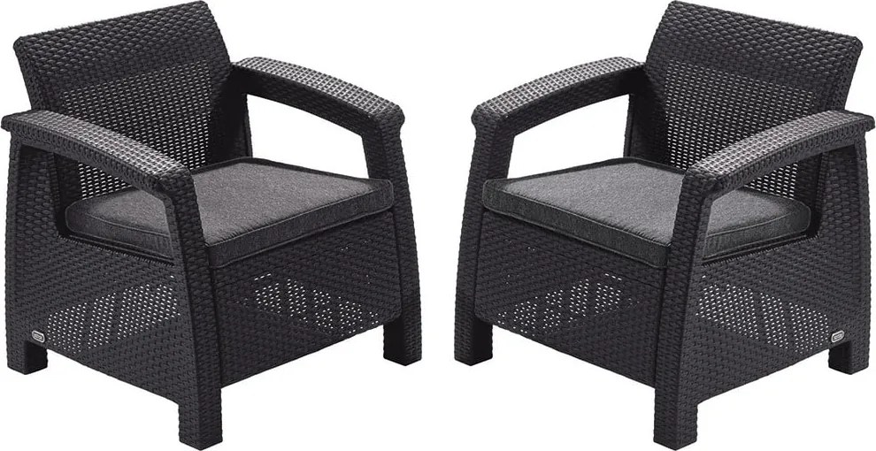 Sötétszürke kerti fotel Corfu – Keter