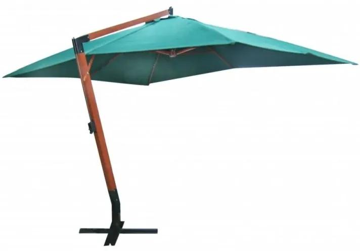 Lebegő napernyő Melia 300 x 400 cm zöld
