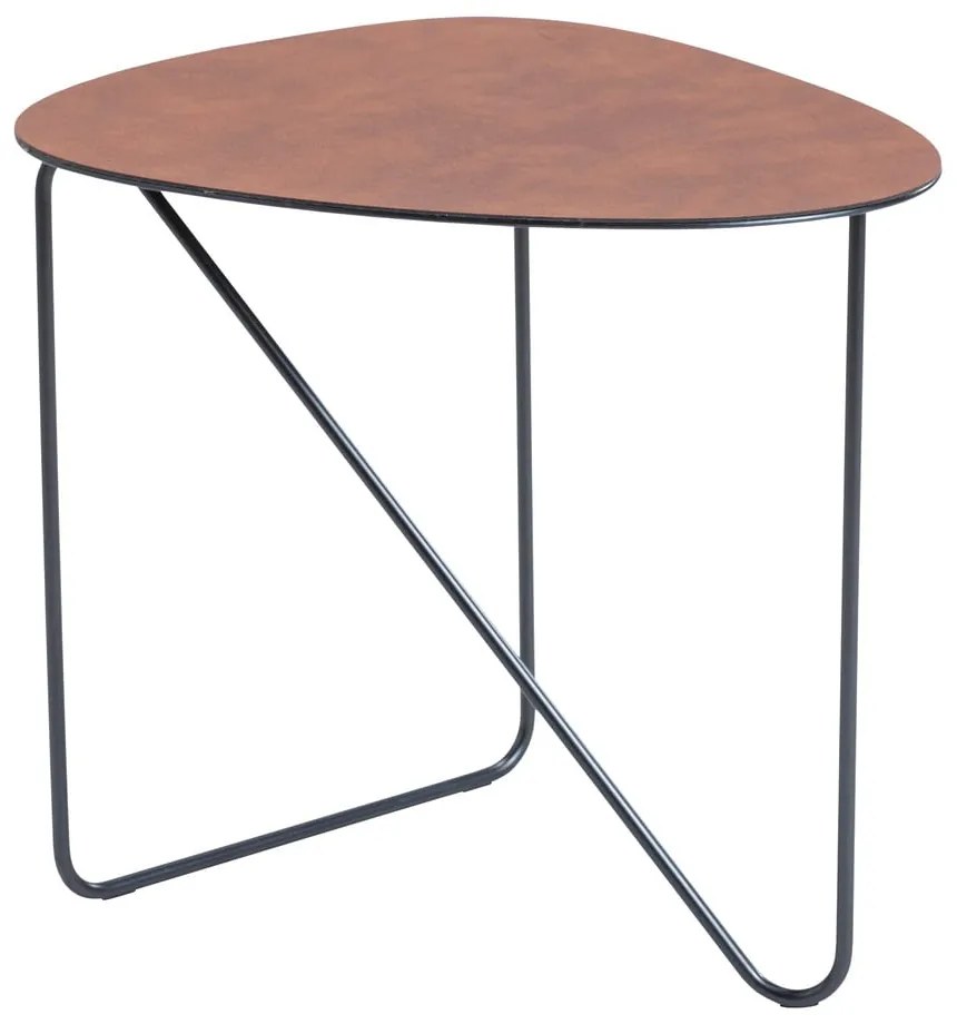 Konyakbarna fém dohányzóasztal 44x50 cm Curve L Bull – LIND DNA