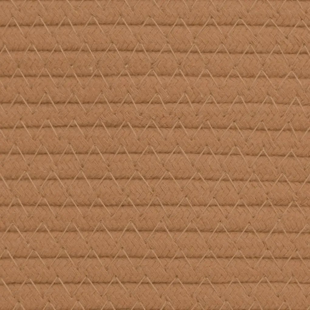 barna-fehér pamut tárolókosár Ø40 x 35 cm