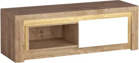Aldabra Livinio L-10 tv állvány, ribbeck tölgy / fényes fehér