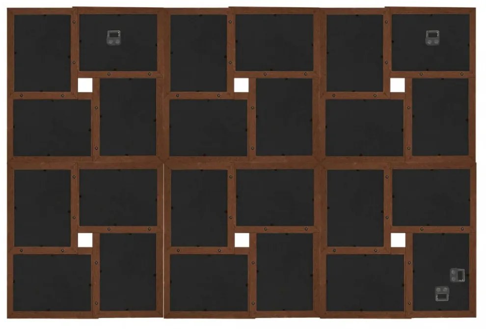 sötétbarna MDF fényképkeretszett 24 db 13 x 18 cm-es képhez