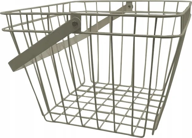 Dekoratív fém kosár bézs 26x25,5x17,5 cm