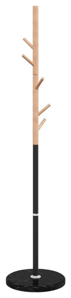 fekete porszórt vas ruhafogas 172 cm