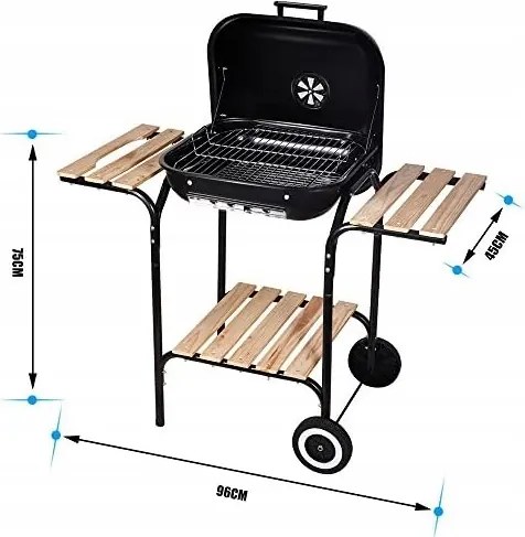 Landgraf Kansas faszenes kerti grill 43 x 40 cm