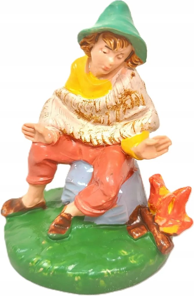 Betlehem figura Fontanini- A pásztor melegszik- 6,5cm magas figurákhoz