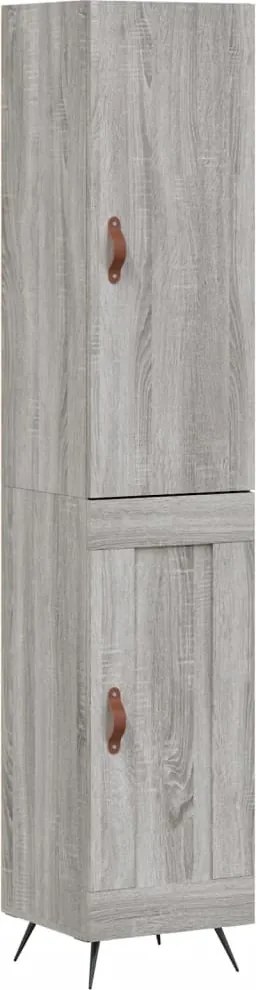 vidaXL szürke sonoma szerelt fa magasszekrény 34,5 x 34 x 180 cm