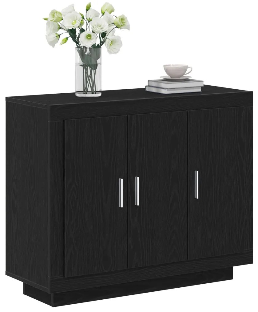 Fekete Tölgy oldalszekrény 92x35x75 cm Mérnök Fa
