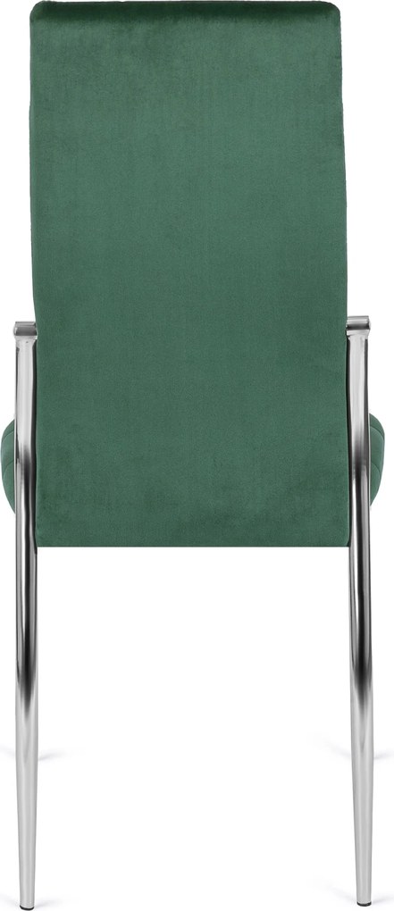 Szék zöld színben, bársony kárpittal. MOLLY