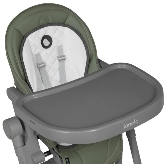 Lionelo - CORA PLUS 2 az 1-ben gyermek etetőszék, olívazöld