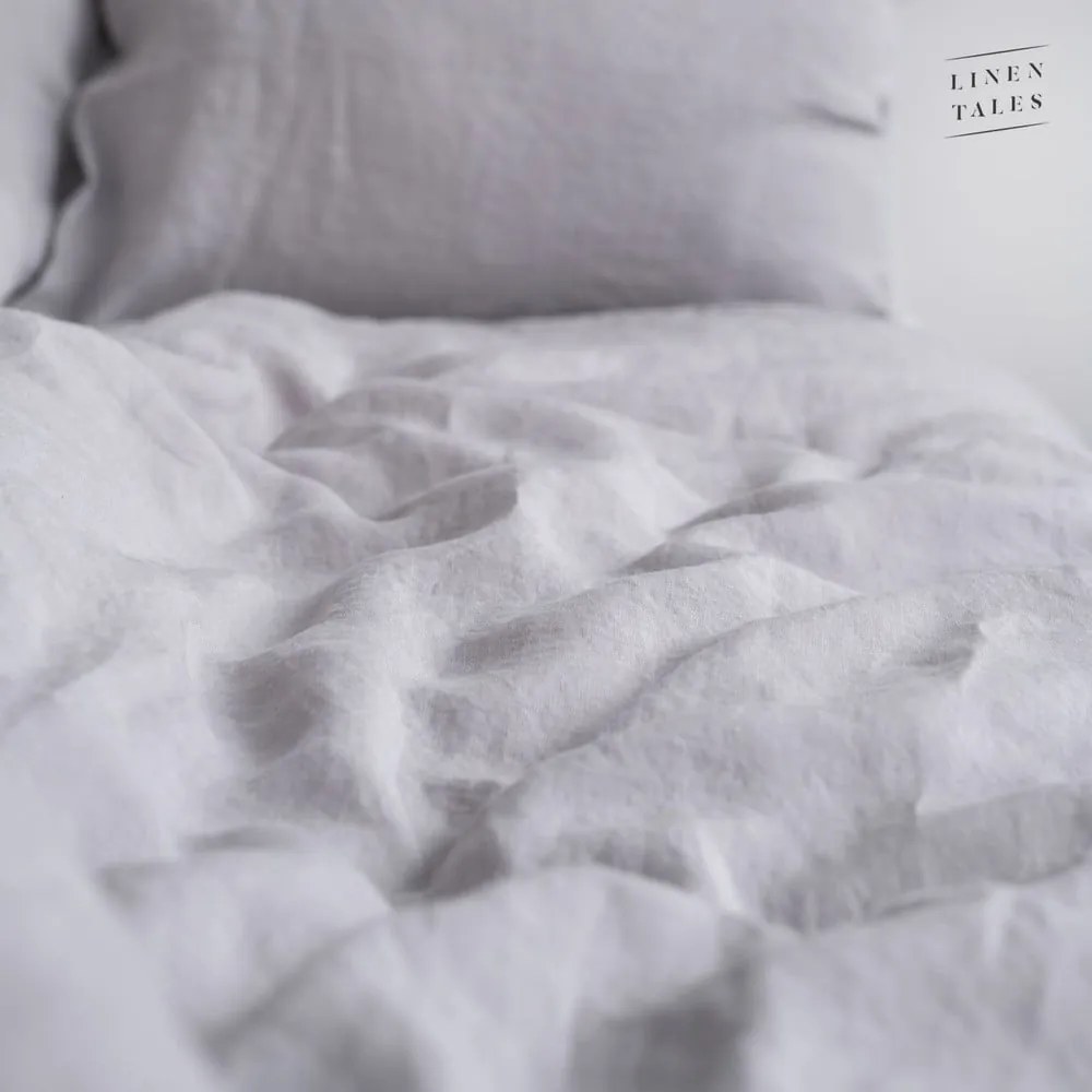 Világosszürke egyszemélyes len ágyneműhuzat 140x200 cm Light Grey – Linen Tales