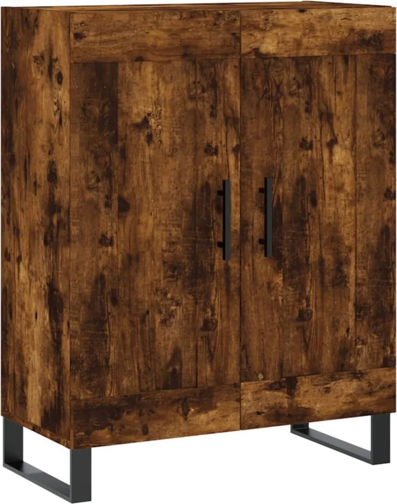 vidaXL füstös tölgy színű szerelt fa tálalószekrény 69,5 x 34 x 90 cm