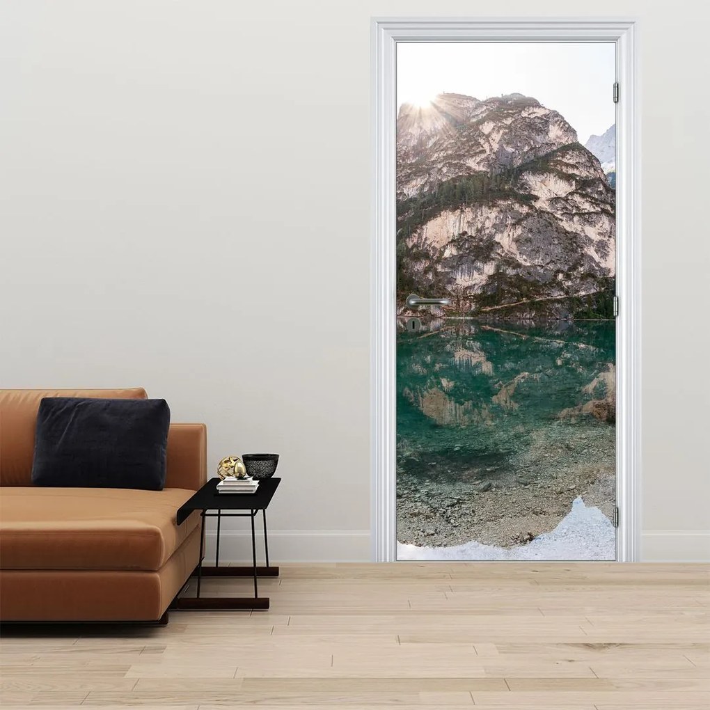 Fotótapéta ajtóra - Hegyi tó (95x205cm)