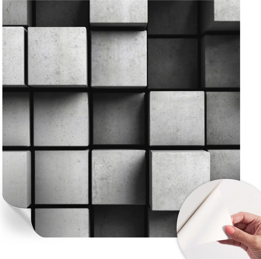 Öntapadós fotótapéta Otthoni szobába Geometrikus kockák 250x250 cm