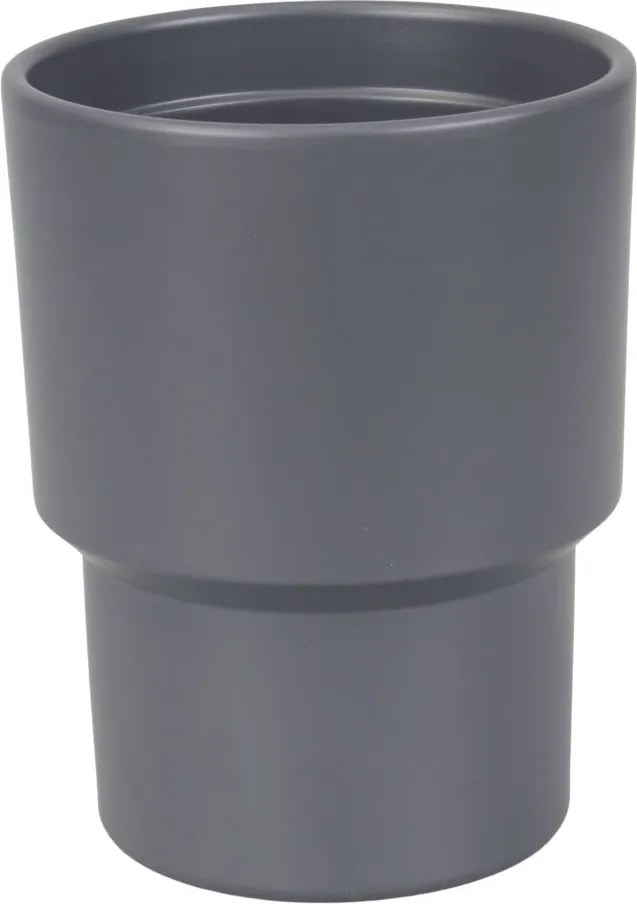 Kerámia fedél 14 cm, matt szürke virágcserép