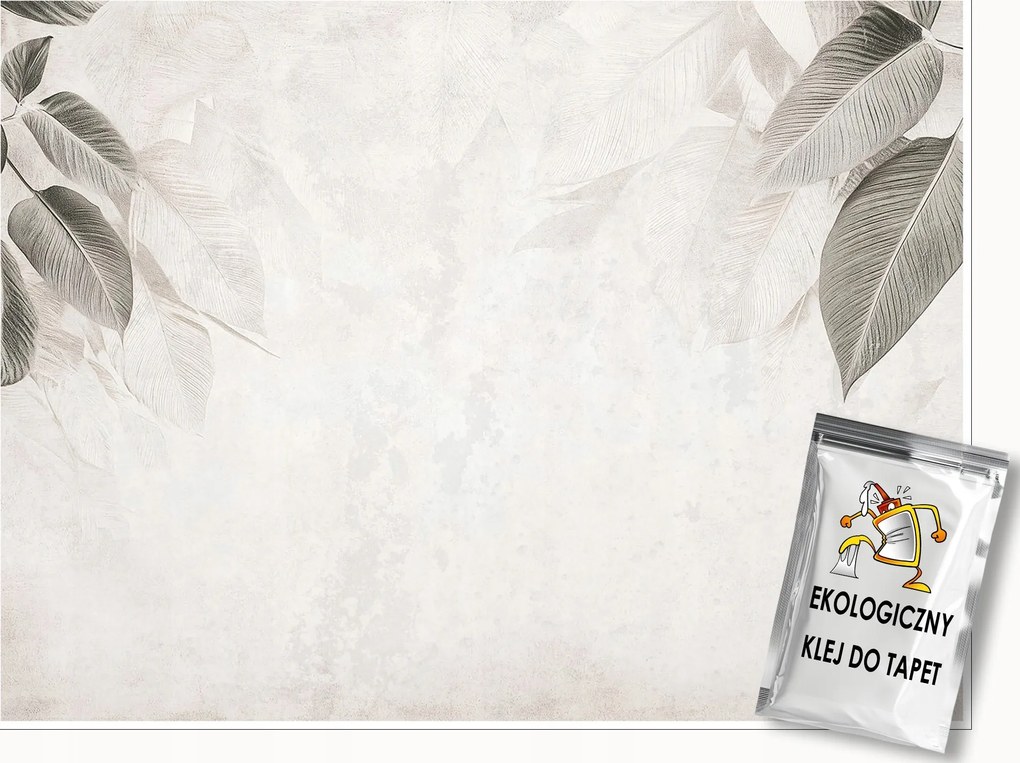 Fotótapéta Levelek Beton Szürke Flizelin Hálószoba Nappali Tapéta 150x105