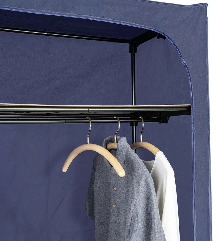 Wenko Összecsukható textil szekrény polccalBusiness, 160 x 50 x 75 cm