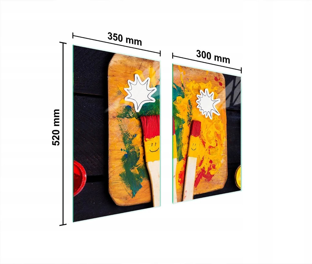 Üveg Konyhai Védőlap 65x52 Mosoly