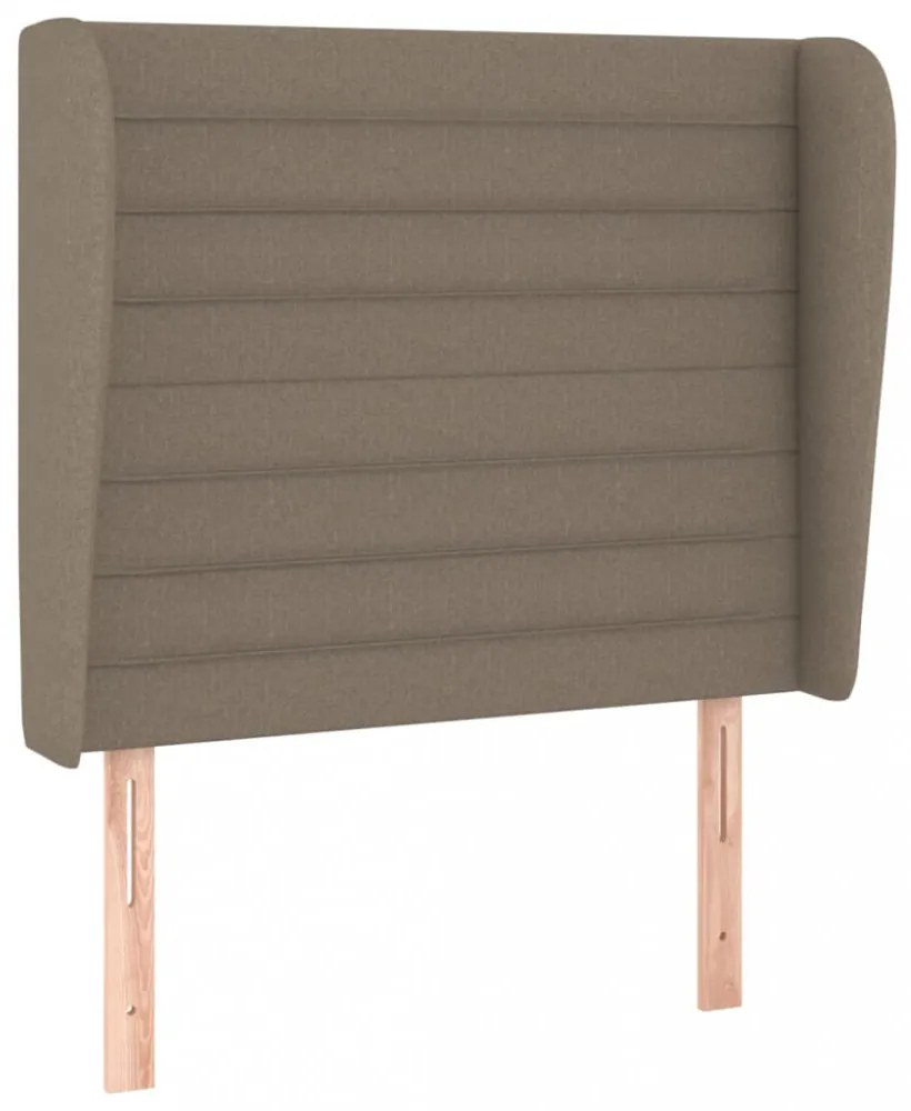 tópszínű szövet fejtámla szárnyakkal 103 x 23 x 118/128 cm