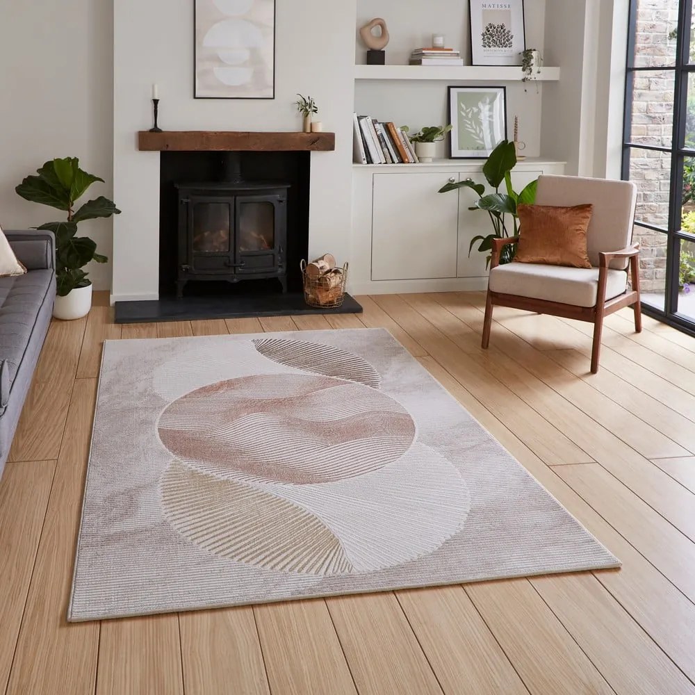 Rózsaszín-krémszínű szőnyeg 160x230 cm Creation – Think Rugs