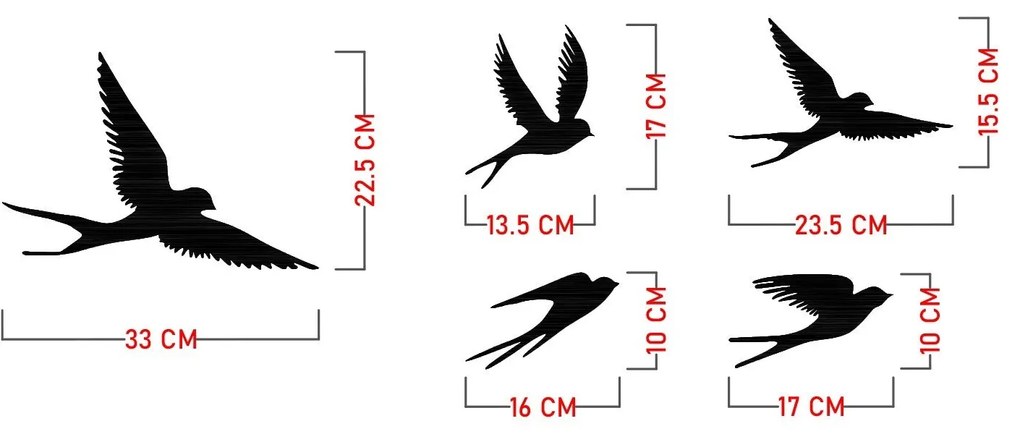 Fém fali dekoráció, Crow