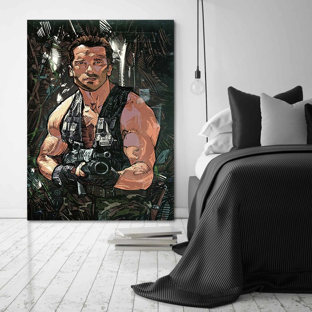 Gario Vászonkép Ragadozó, Arnold Schwarzenegger - Nikita Abakumov Méret: 60 x 90 cm